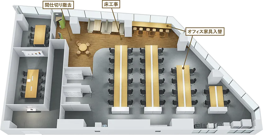 事例1.改装後のオフィス